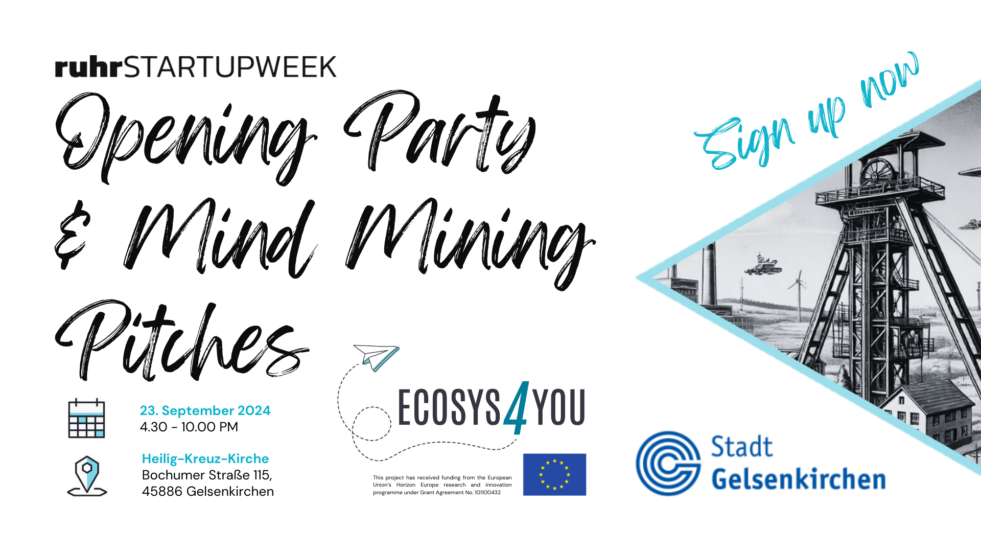 ruhrSTARTUPWEEK – Opening Party & Mind Mining Pitches